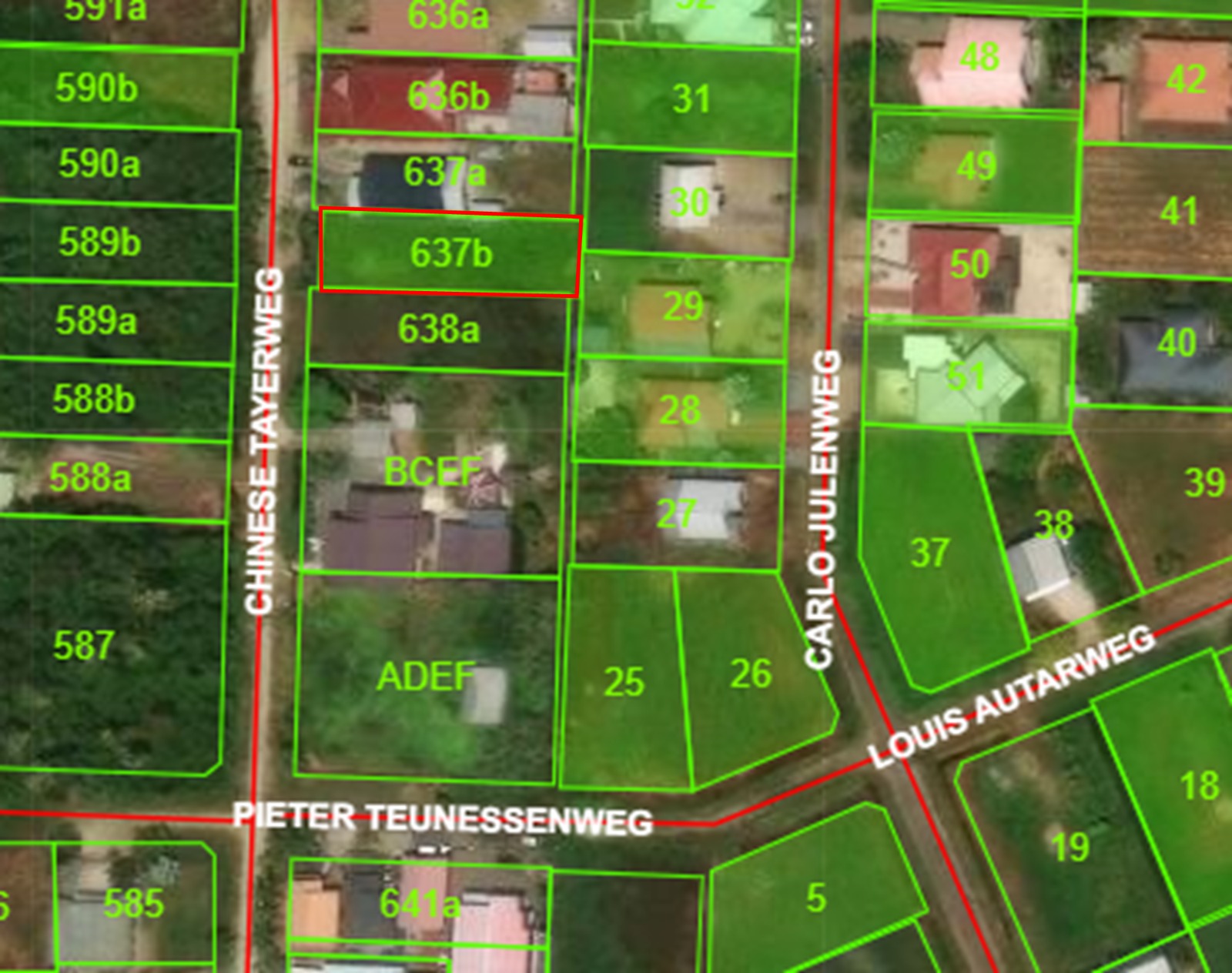 Chinese Tayerweg perceel no. 637b